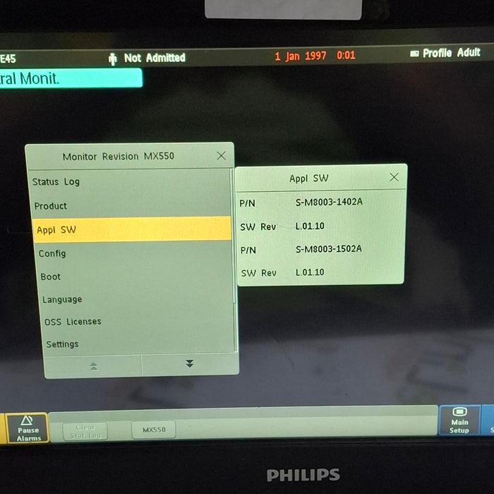 Philips MX550 Portable/Bedside Patient Monitor