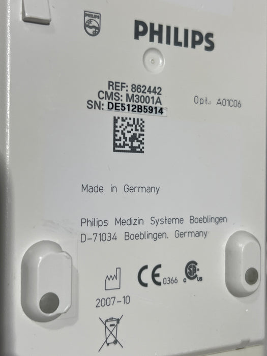 Philips M3001A-A01C06 Fast SpO2, NIBP, ECG, Temp, IBP MMS Module
