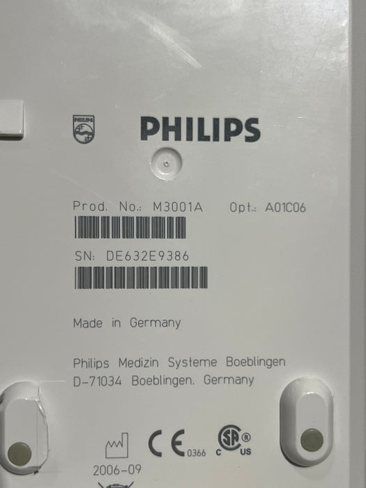 Philips M3001A-A01C06 Fast SpO2, NIBP, ECG, Temp, IBP MMS Module
