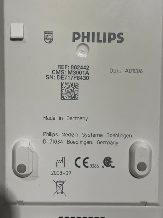Philips M3001A-A01C06 Fast SpO2, NIBP, ECG, Temp, IBP MMS Module