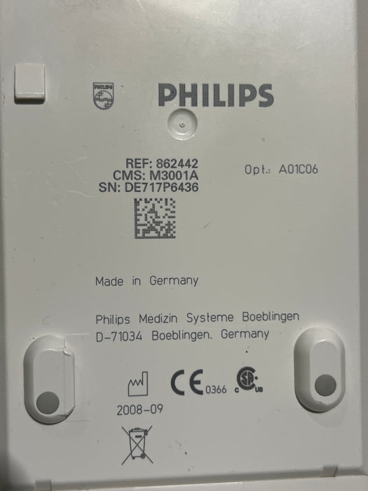 Philips M3001A-A01C06 Fast SpO2, NIBP, ECG, Temp, IBP MMS Module