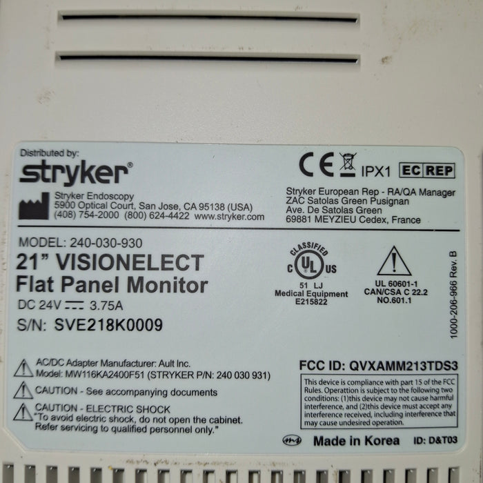 Stryker 21" VisionElect HD Monitor