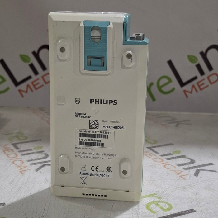 Philips M3001A-A01C06 Fast SpO2, NIBP, ECG, Temp, IBP MMS Module