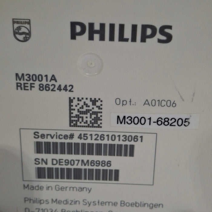 Philips M3001A-A01C06 Fast SpO2, NIBP, ECG, Temp, IBP MMS Module