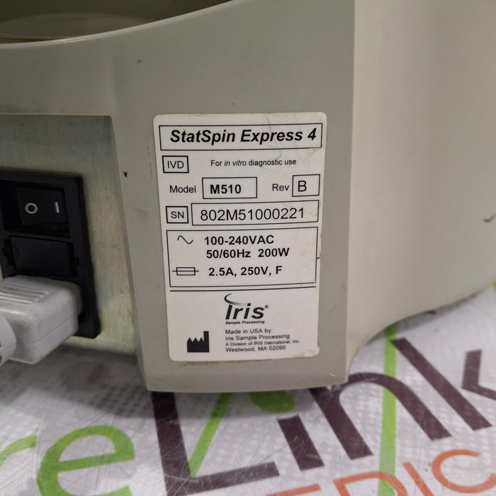 IRIS Medical StatSpin Express 4 Bench Top Centrifuge