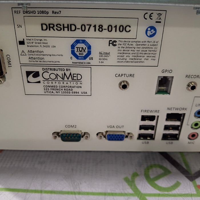 ConMed DRSHD 1080p HD Digital Recording System/image Capture System
