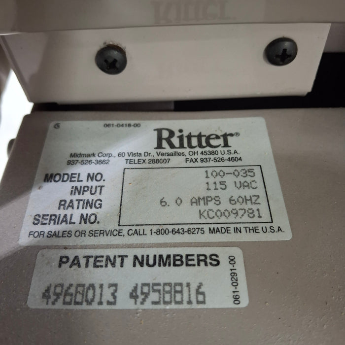 Ritter 104 Exam Table