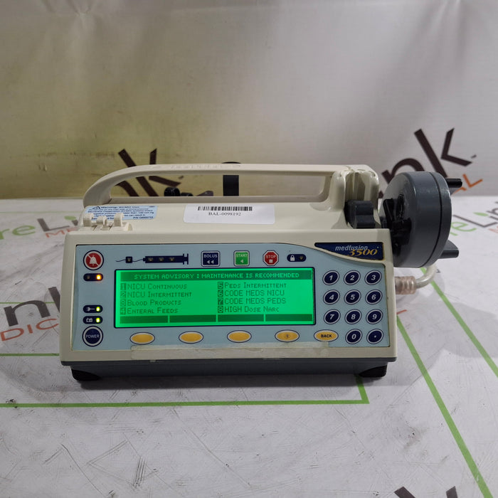 Smiths Medical Medfusion 3500 Version 6 Syringe Infusion Pump