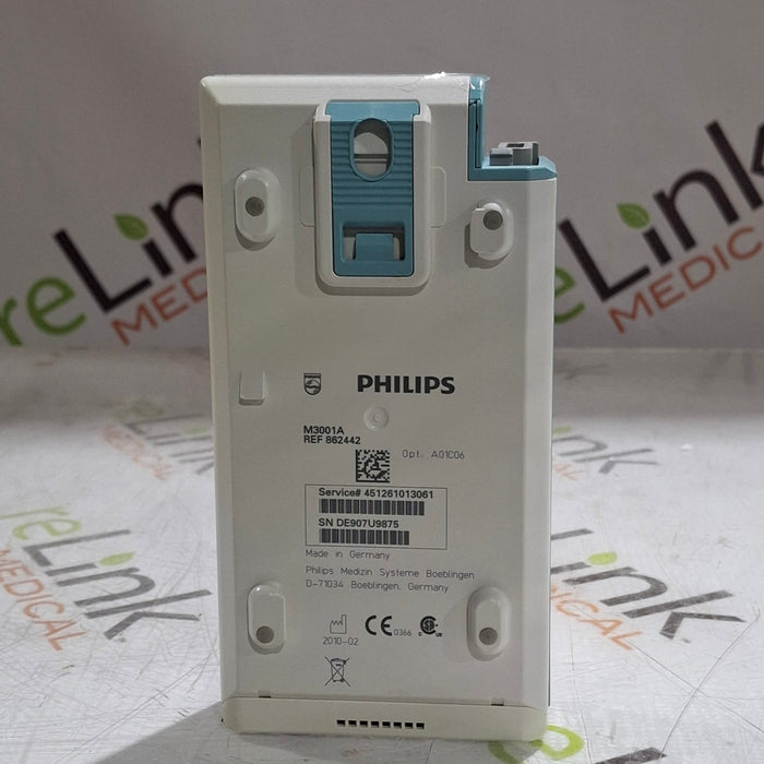 Philips M3001A-A01C06 Fast SpO2, NIBP, ECG, Temp, IBP MMS Module