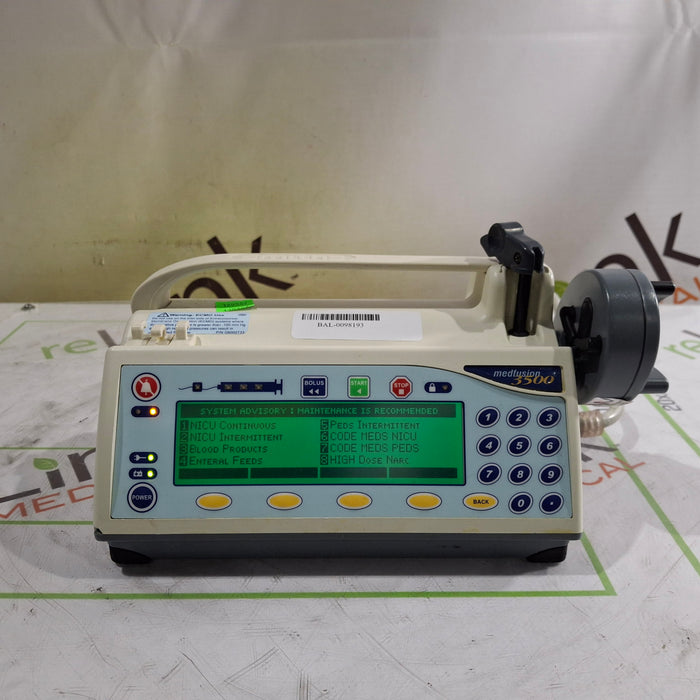Smiths Medical Medfusion 3500 Version 6 Syringe Infusion Pump