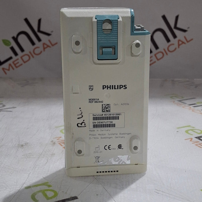 Philips M3001A-A01C06 Fast SpO2, NIBP, ECG, Temp, IBP MMS Module