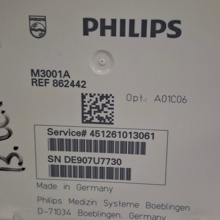 Philips M3001A-A01C06 Fast SpO2, NIBP, ECG, Temp, IBP MMS Module