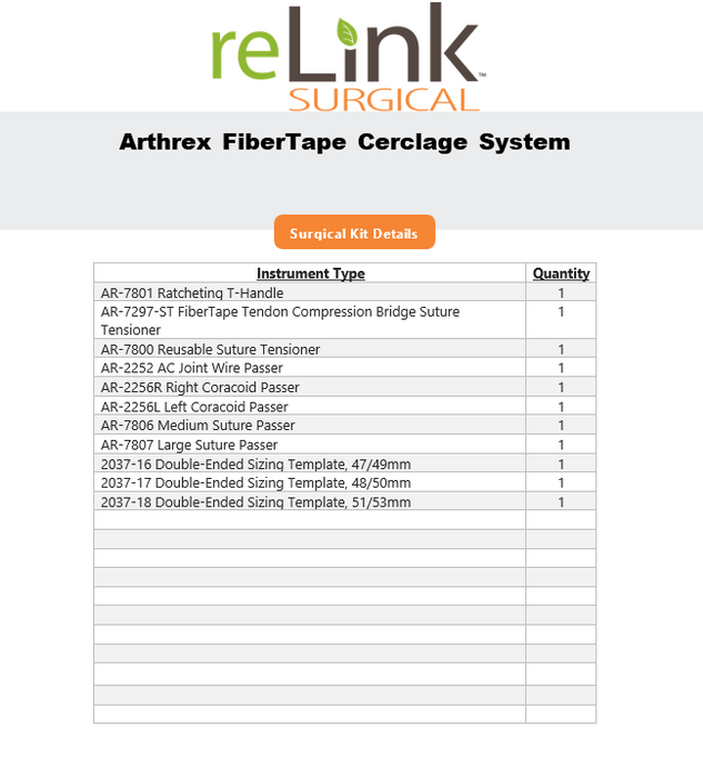 Arthrex FiberTape Cerclage System
