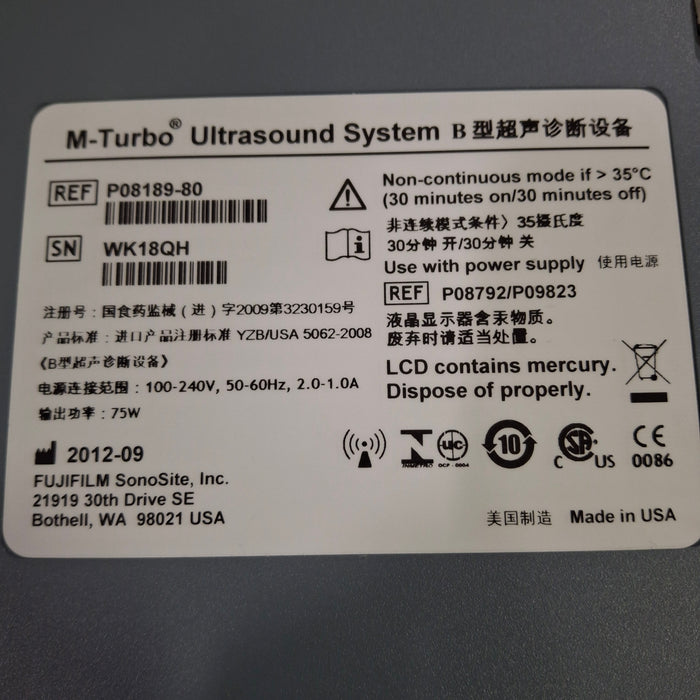 Sonosite M-Turbo Ultrasound