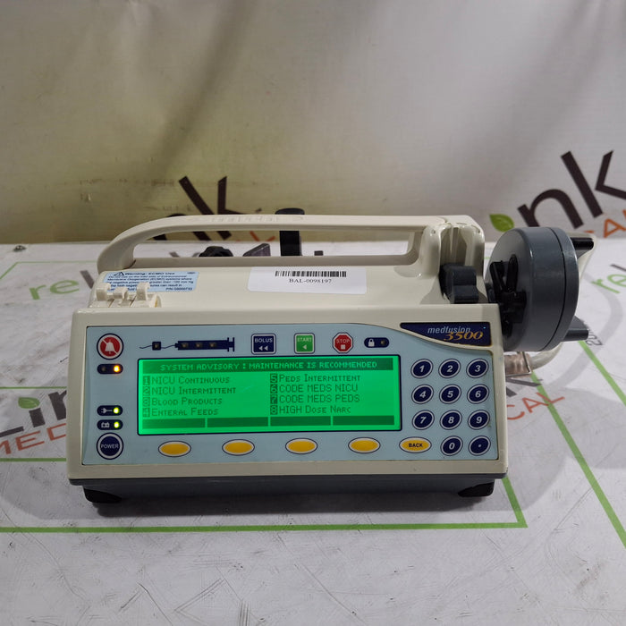 Smiths Medical Medfusion 3500 Version 6 Syringe Infusion Pump
