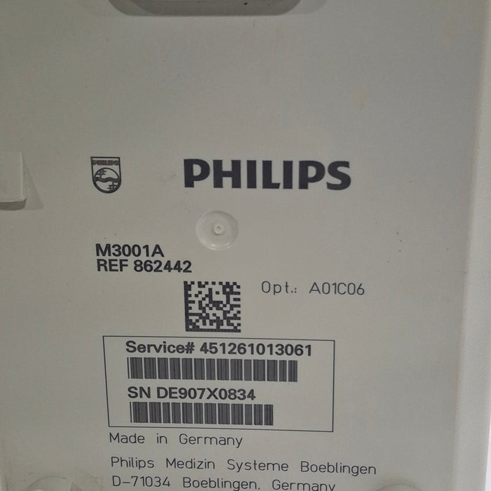 Philips M3001A-A01C06 Fast SpO2, NIBP, ECG, Temp, IBP MMS Module