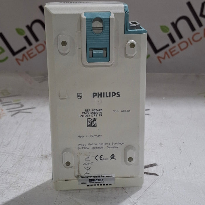 Philips M3001A-A01C06 Fast SpO2, NIBP, ECG, Temp, IBP MMS Module