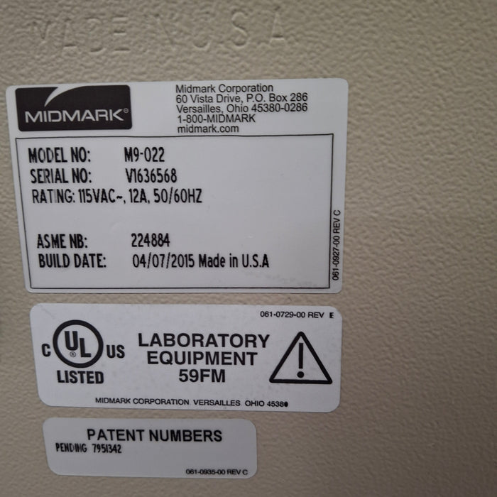 Midmark Ritter M9-022 UltraClave Autoclave Sterilizer