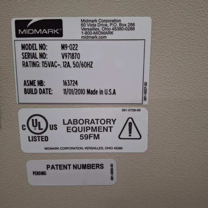 Midmark Ritter M9-022 UltraClave Autoclave Sterilizer