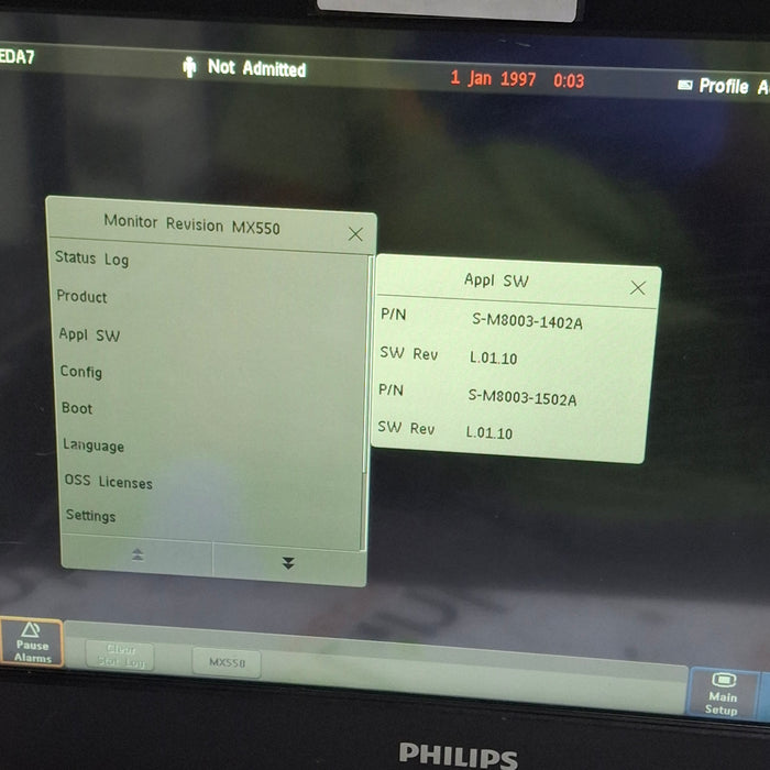 Philips MX550 Portable/Bedside Patient Monitor