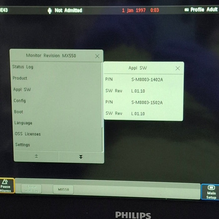 Philips MX550 Portable/Bedside Patient Monitor