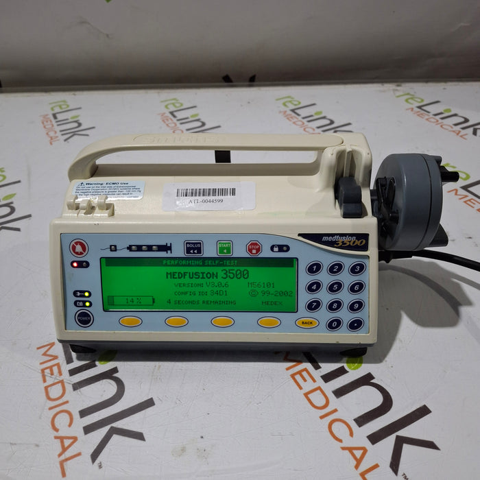 Smiths Medical Medfusion 3500 Version 3 Syringe Infusion Pump