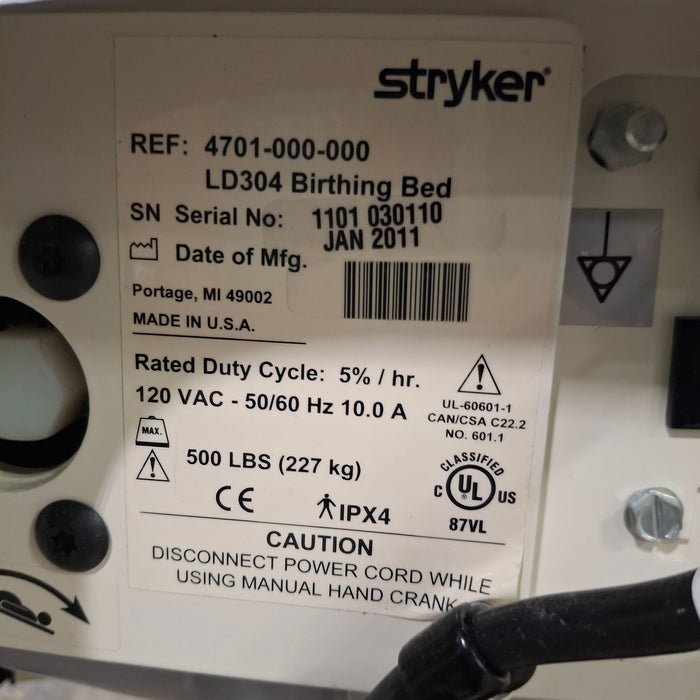 Stryker LD304 Birthing Bed