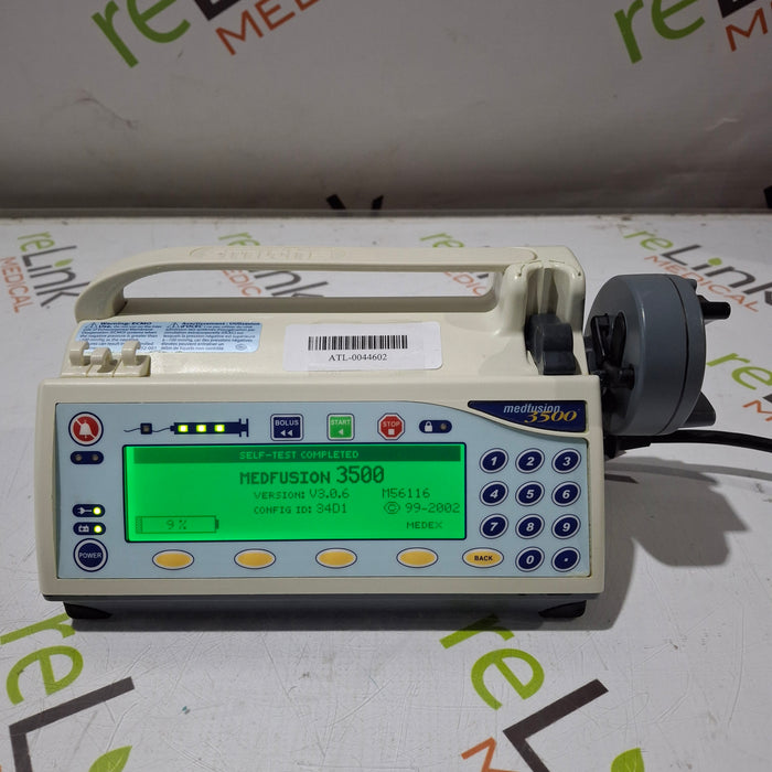 Smiths Medical Medfusion 3500 Version 3 Syringe Infusion Pump