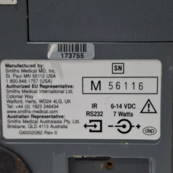 Smiths Medical Medfusion 3500 Version 3 Syringe Infusion Pump