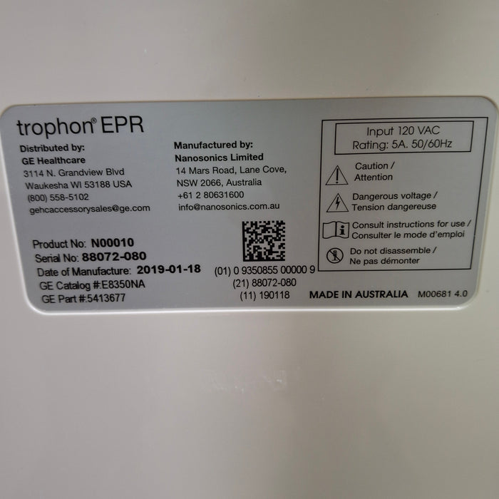 NanoSonics Trophon EPR High Level Disinfection