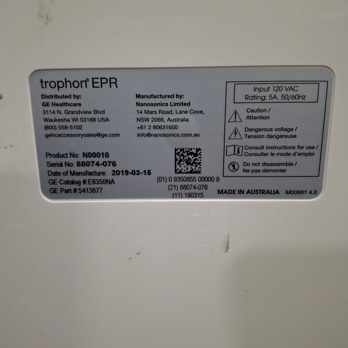 NanoSonics Trophon EPR High Level Disinfection