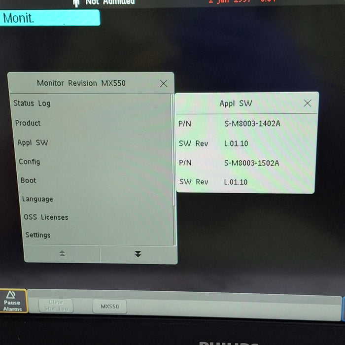 Philips MX550 Portable/Bedside Patient Monitor
