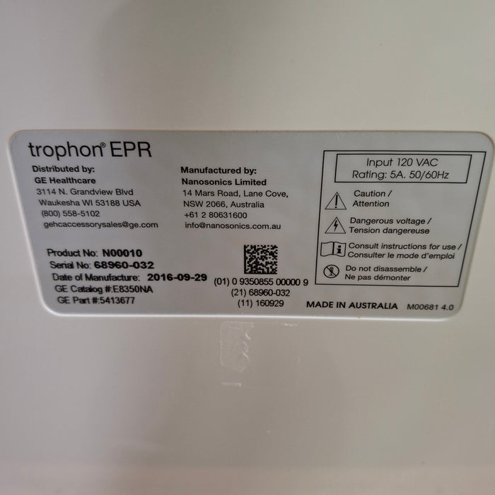 NanoSonics Trophon EPR High Level Disinfection