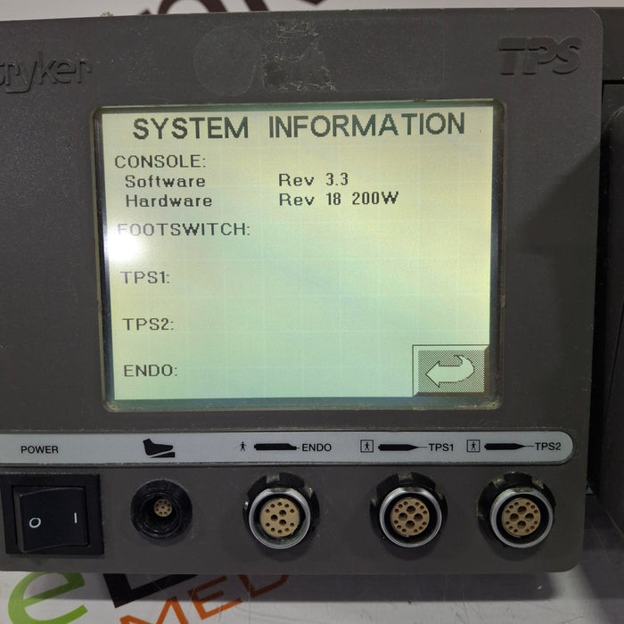 Stryker TPS Irrigation Console