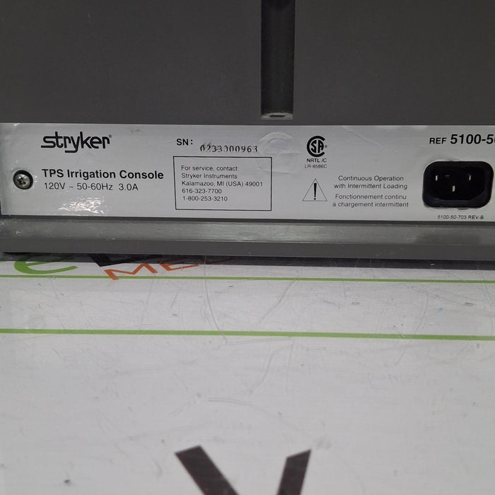 Stryker TPS Irrigation Console