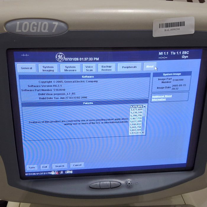 GE Healthcare Logiq 7 Ultrasound