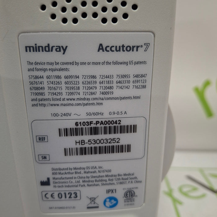 Mindray Accutorr 7 Vital Signs Monitor