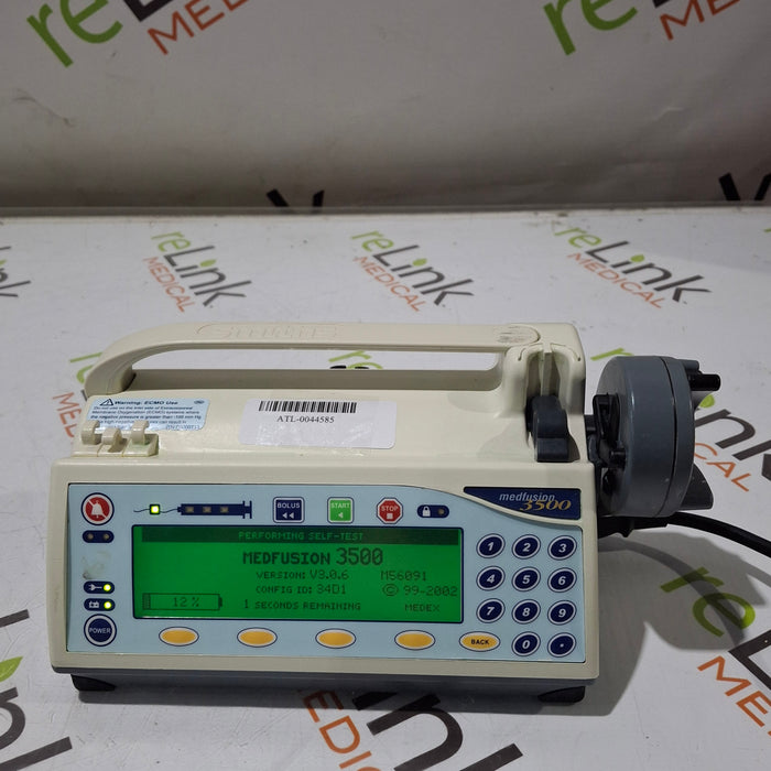 Smiths Medical Medfusion 3500 Version 3 Syringe Infusion Pump