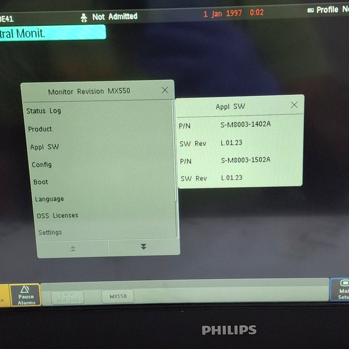 Philips MX550 Portable/Bedside Patient Monitor
