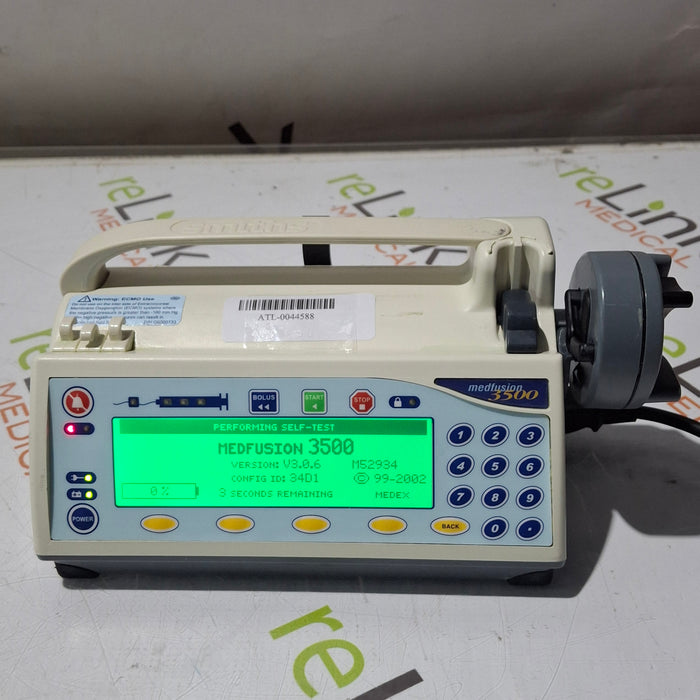 Smiths Medical Medfusion 3500 Version 3 Syringe Infusion Pump