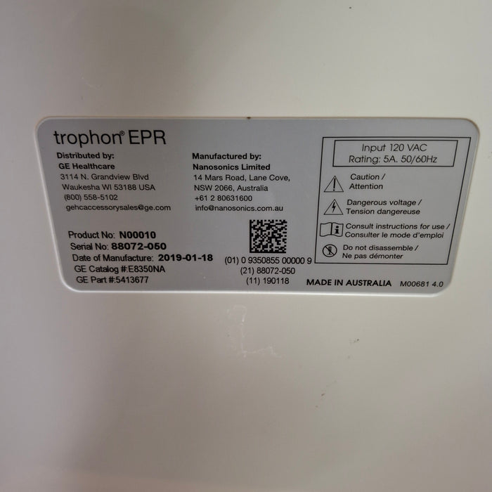 NanoSonics Trophon EPR High Level Disinfection