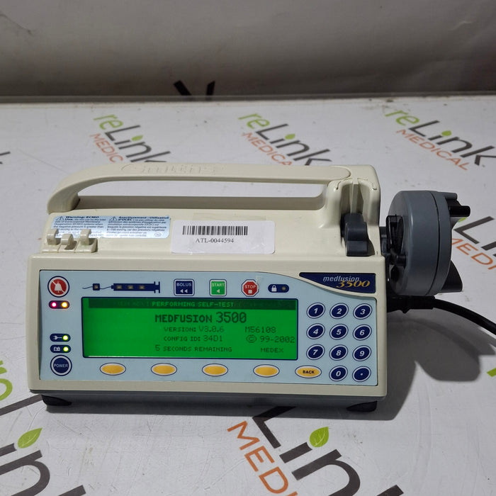 Smiths Medical Medfusion 3500 Version 3 Syringe Infusion Pump