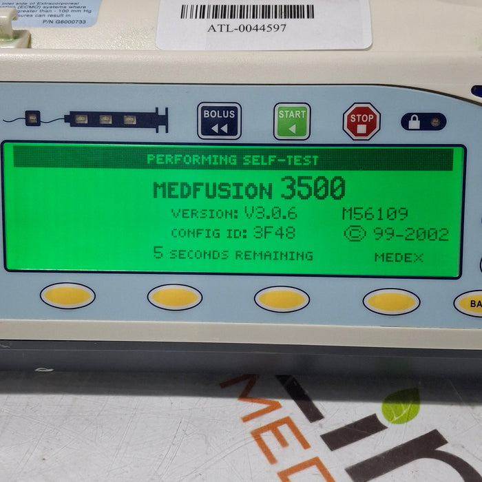 Smiths Medical Medfusion 3500 Version 3 Syringe Infusion Pump