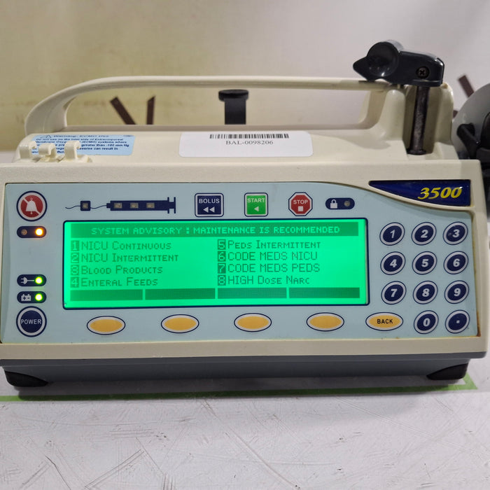 Smiths Medical Medfusion 3500 Version 6 Syringe Infusion Pump