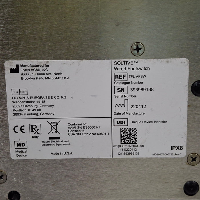 Gyrus Acmi, Inc. TFL-AFSW Footswitch