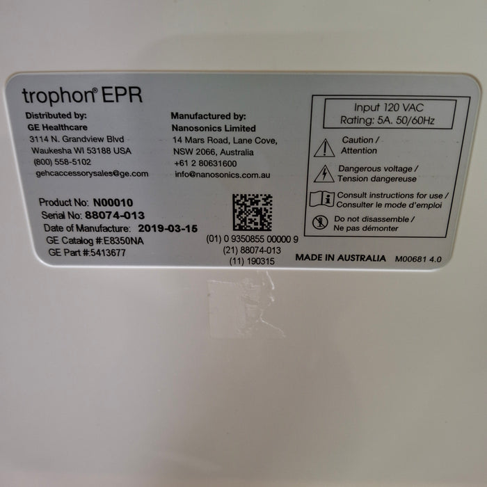 NanoSonics Trophon EPR High Level Disinfection