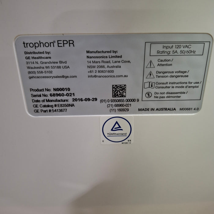 NanoSonics Trophon EPR High Level Disinfection
