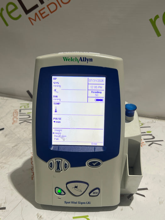 Welch Allyn Spot LXi - NIBP, SureTemp Plus Vital Signs Monitor