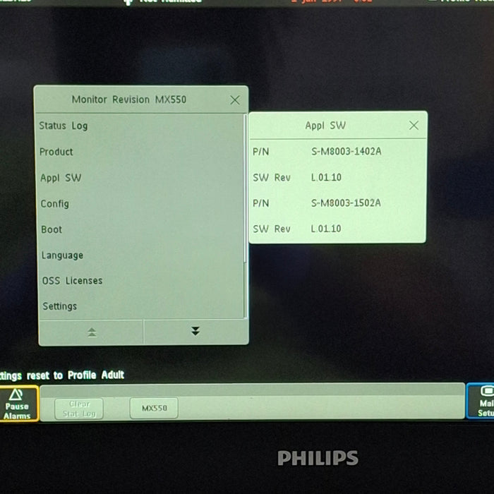 Philips MX550 Portable/Bedside Patient Monitor