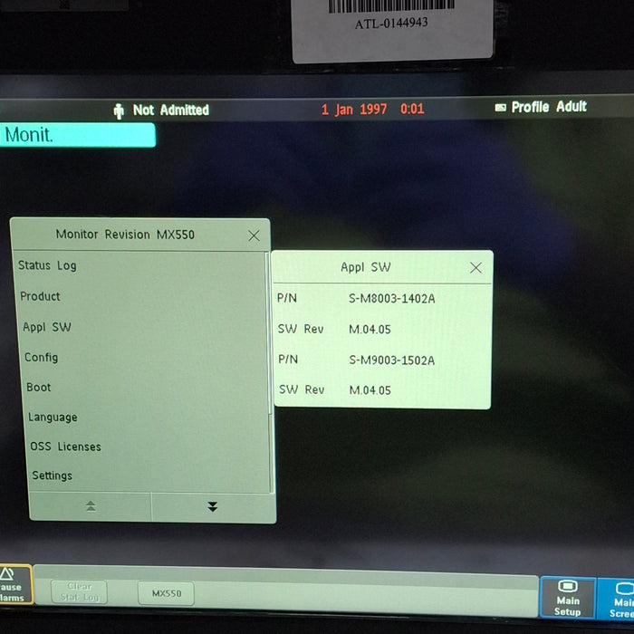 Philips MX550 Portable/Bedside Patient Monitor
